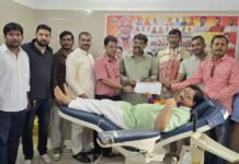 प्रधानमंत्री नरेंद्र मोदी के जन्मदिवस पर भाजयुमो ने किया रक्तदान शिविर का आयोजन